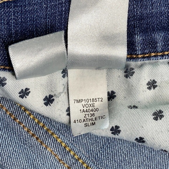 Lucky Brand 410 Jeans Mens 38x32 Athletic Slim Measures 40x30 Blue Stretch Denim - Picture 13 of 15